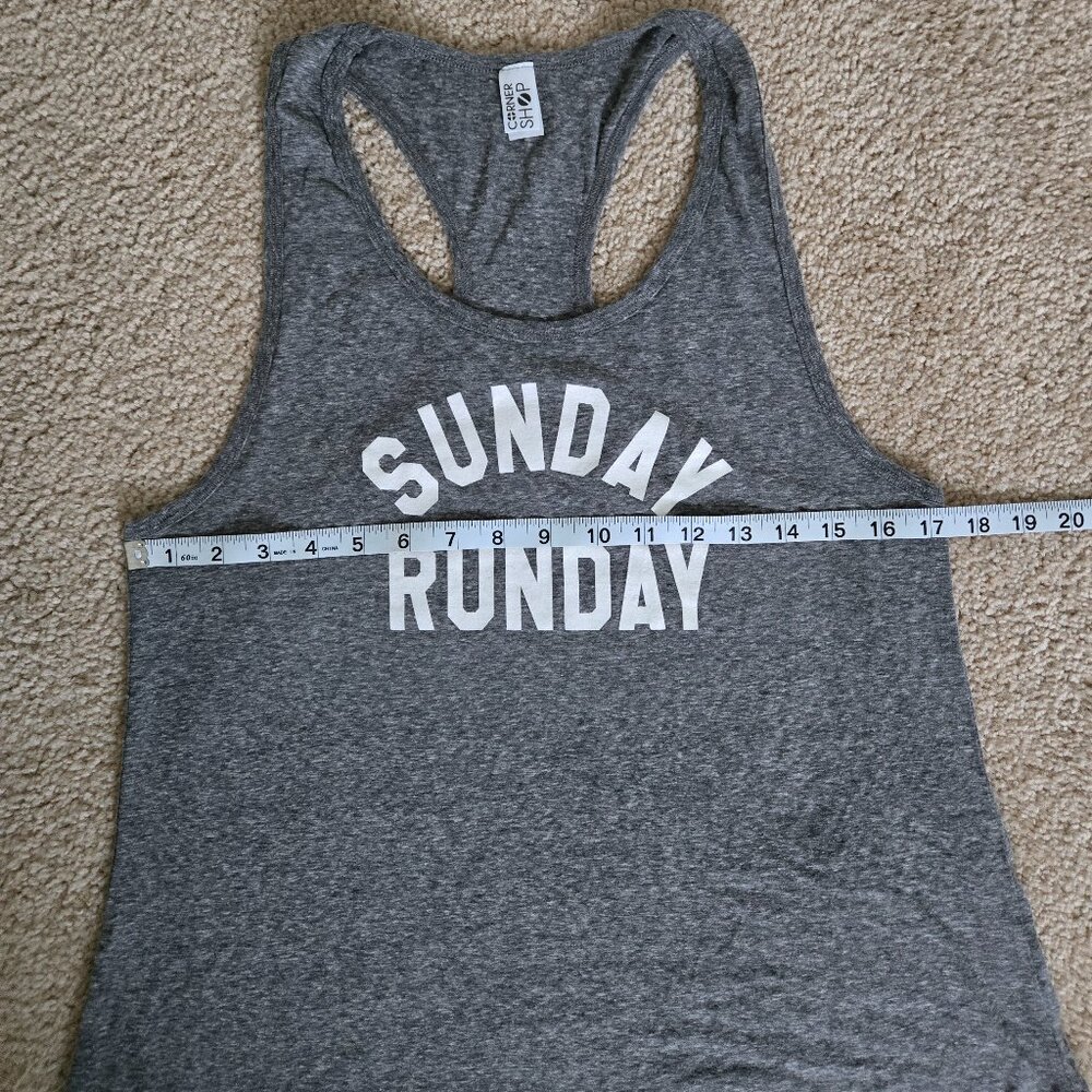 SUNDAY RUNDAY racerback tank top - Picture 2 of 4
